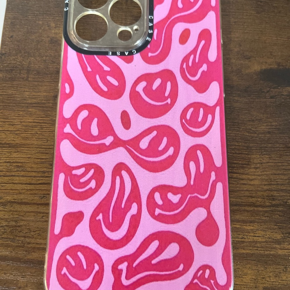 Stylish Pink Smiley Face Phone Case